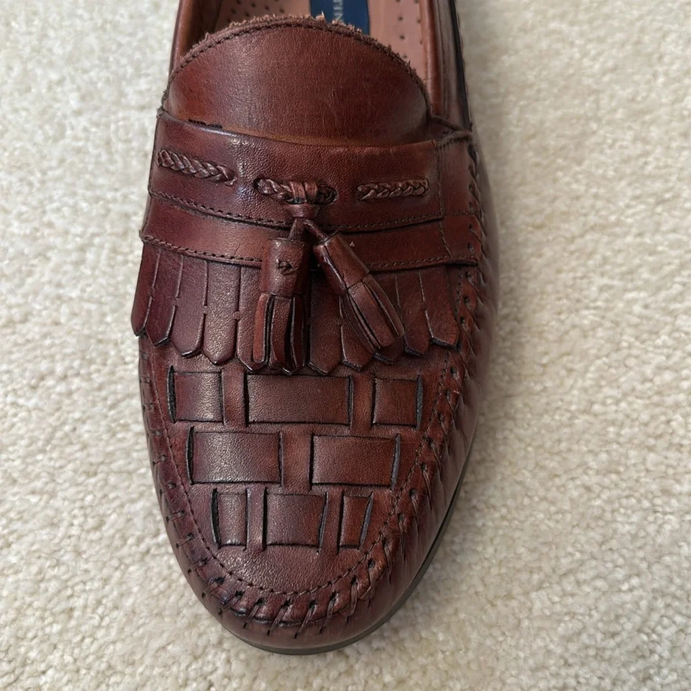 Giorgio Brutini Men's Leather Tassel Loafers - Rich Brown made in Brazil 11M